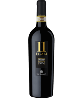 Vin rouge italien doux - Pouilles - DOCG Primitivo di Manduria Dolce Naturale - Cantine San Marzano - 11 Filari Primitivo