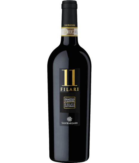 Vin rouge italien doux - Pouilles - DOCG Primitivo di Manduria Dolce Naturale - Cantine San Marzano - 11 Filari Primitivo