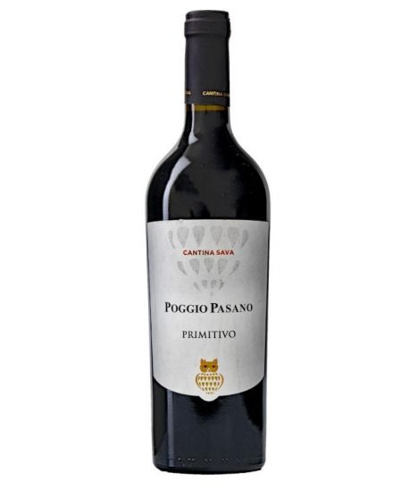 Vin rouge italien - IGP Primitivo Puglia - Cantina Sava - Cuvée Poggio Pasano