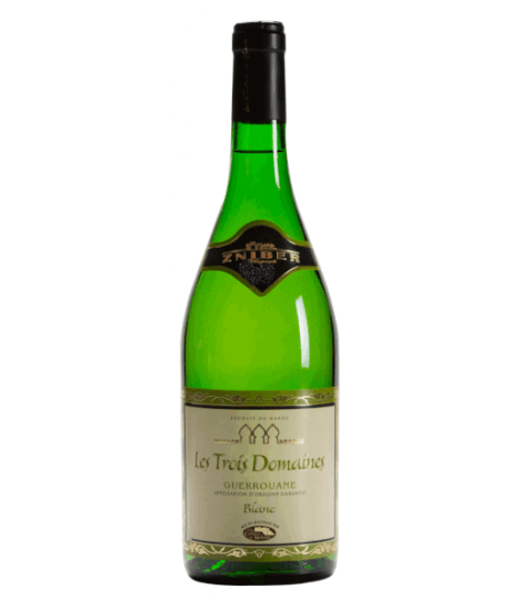 Vin blanc marocain sec - AOG Guerrouane - Les Trois Domaines - Cuvée Guerrouane Blanc