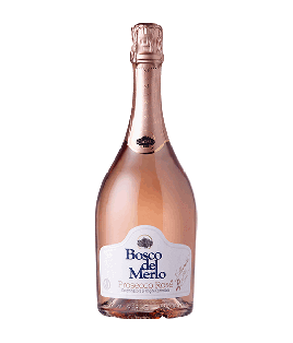 Vin pétillant italien rosé vegan - DOC Prosecco - Bosco del Merlo - Prosecco Brut Rosé Millesimato