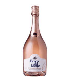 Vin pétillant italien rosé vegan - DOC Prosecco - Bosco del Merlo - Prosecco Brut Rosé Millesimato